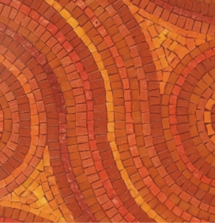 orange tile mosaic